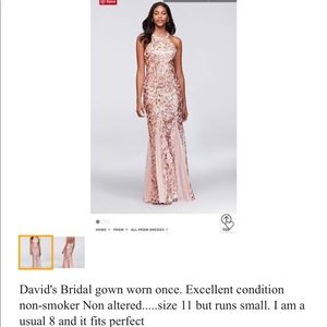 Glitter and Lace Jersey high neck a line gown